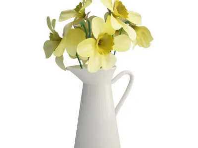 Bouquet of Flowers in Vase  3D model