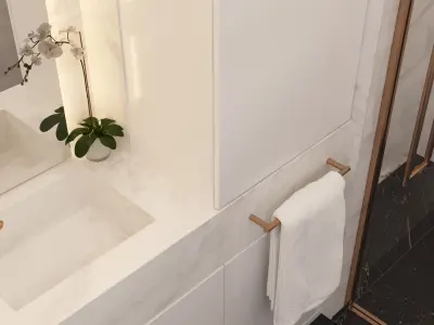 Modern bathroom interior 02 3D model