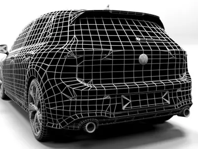 GOLF 8 GTI Low-poly 3D model