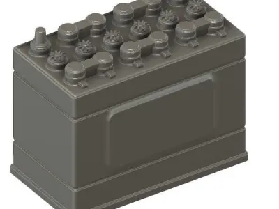 3d printable vintage car battery 3D print model