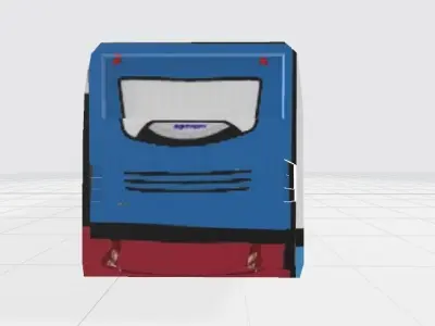 Bangladesh Bus Hyndai Brand Name Relax  3D model