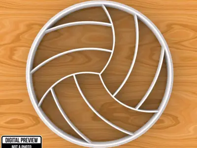 Volley Ball Cookie Cutter 3D print model