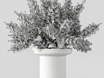 Bouquets 24 lilacs 3D model