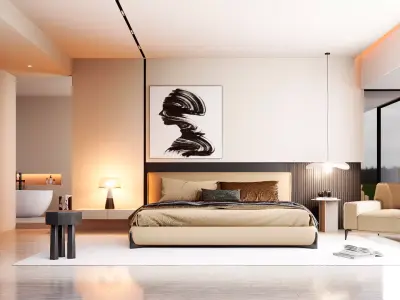 Cozy Bedroom Interior  3D model