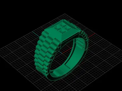 Print Ready STL 3DM  Gents Rings Diamond Men Ring  3D print model buy