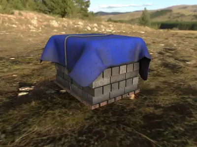 Brick Pallet  PBR  Game Ready Asset Free 3D model