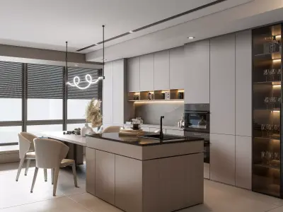 Dining room Dining interior Dining table 31 3D model