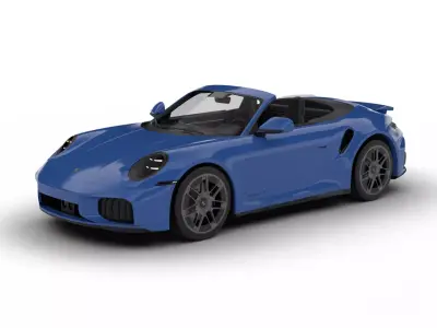 Porsche 911 Carrera Turbo S Cabriolet 2026 3d model 3D model