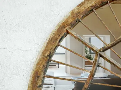 Antique Window Mirror 3D model
