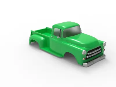 Dodge truck 1956 Rc body shell 3D print model