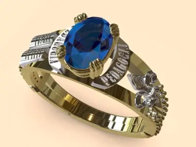 bacherol ring design 3D print model