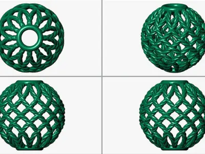 Spherical beads 3D print model