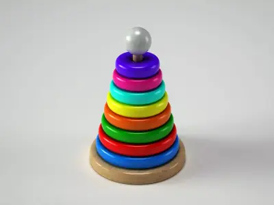 Stacking Rings Toy 3D model