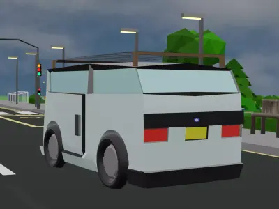 The Fourg Transwagon Low-poly 3D model