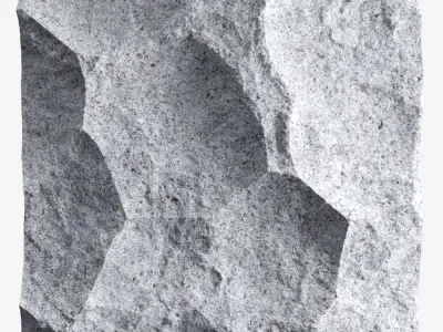 375-RockPanel piece of rock 3D model