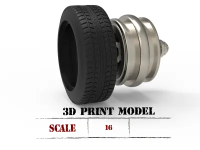 Tire Rim for DODGE pickup 1500 for WPL chassis STL files  3D print model
