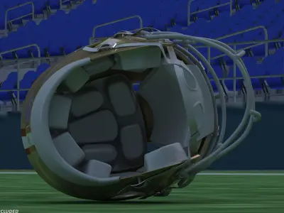 San Francisco 49ers American Football Helmet 3D model