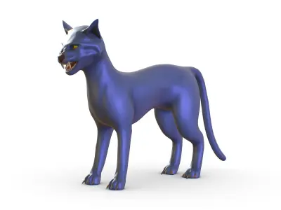 High Poly Realistic Cat Ravenous Serval 3D model