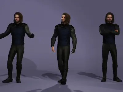 Winter Soldier Bucky from Captain America marvel 3D model