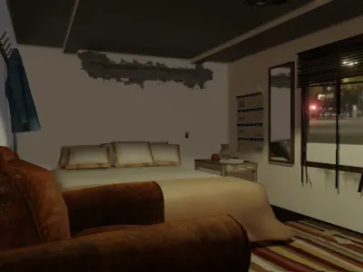 Gregory Samsas room Low-poly 3D model