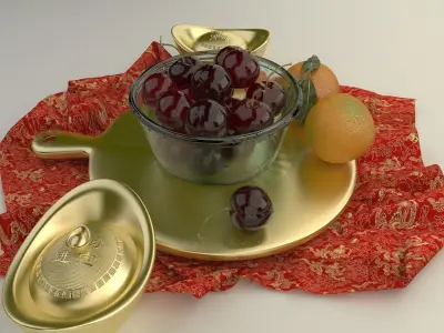 Chinese Gold Ingot  3D model