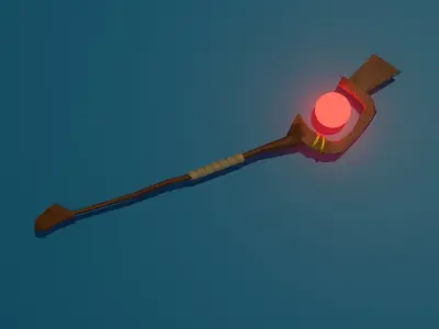 The Staff of Megumin Free low-poly 3D model