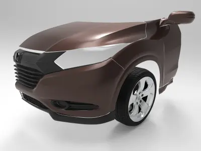 Car Modeling in Maya Low-poly 3D model