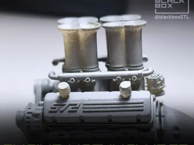 Air Intake set for 572 ENGINE 1-24th 3D print model