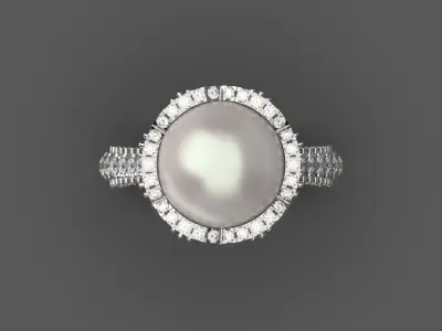 bride pearl ring pr0009 3D print model