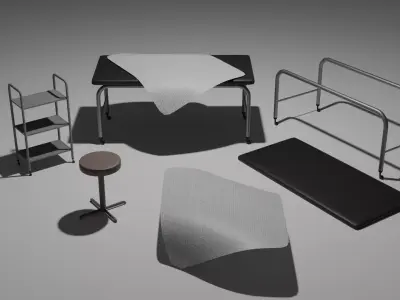 GAME READY MEDICAL ROOM ASSET PACK Free low-poly 3D model