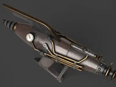 Fantasy Gun 06 Low-poly 3D model