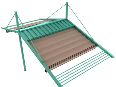 Motorized Pergola 3a copper patina 3D model