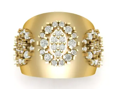 LUXURY FILIGREE RING FOR WOMEN 3D PRINTABLE MODEL 3D print model
