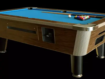 Pool Table Low-poly 3D model
