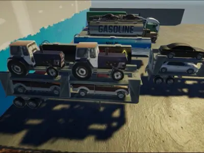 12 Low Poly Trucks collection Low-poly 3D model