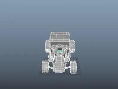 HOT ROD CAR  Low-poly 3D model