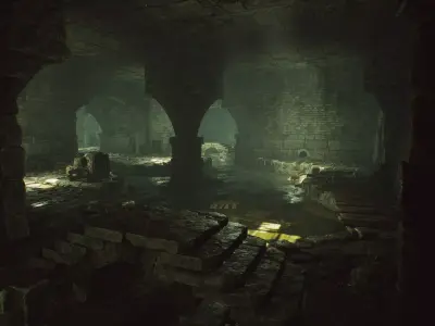 Modular Sewage PACK UE5 Low-poly 3D model