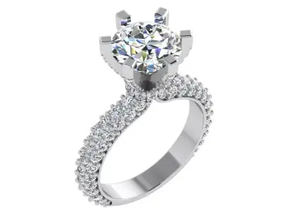 Peg Setting Diamond Ring 4474 3D print model