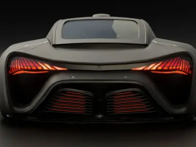 3Dpro CAR scifi 6 Low-poly 3D model