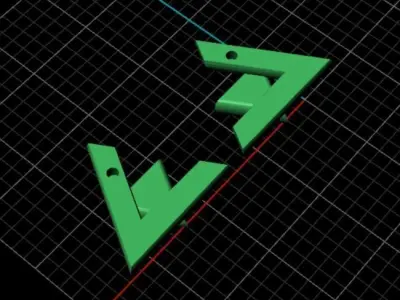 Lv volt earrings 3D print model