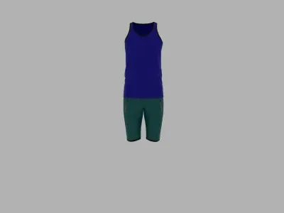 Sport Suit Low-poly 3D model 6