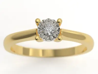 Illusion ring with 2 parts 3D print model