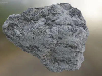 MicroFractured Quartz 2 - 8K Textures  Low-poly 3D model