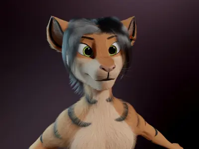John Anthro Tiger 3D model