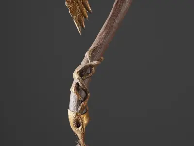 Axe skull collection-game assets Low-poly 3D model