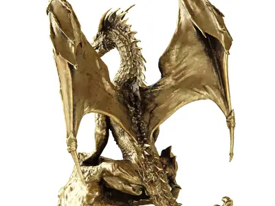 dragon statue 3D model buy