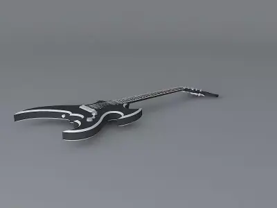 The Winged Avenger concept guitar Free 3D model