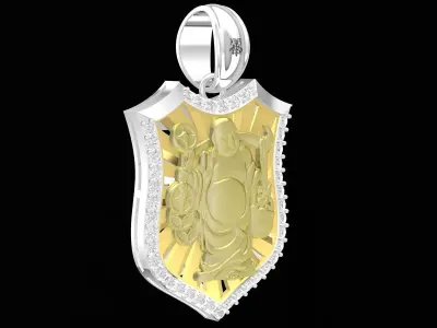 Luxury Shield Feng Shui Pendant 3D Jewelry Model  3479 3D print model