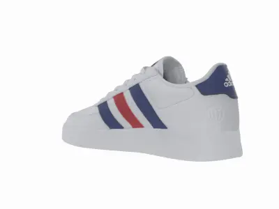Adidas Breaknet 20 White Red Blue Low-poly 3D model