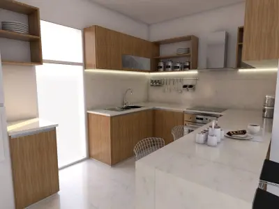 Kitchen plan 3D model